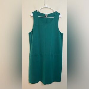 J Jill Women’s Sleeveless Ponte Knit Sleeveless stretch Shift Dress Sz Large
